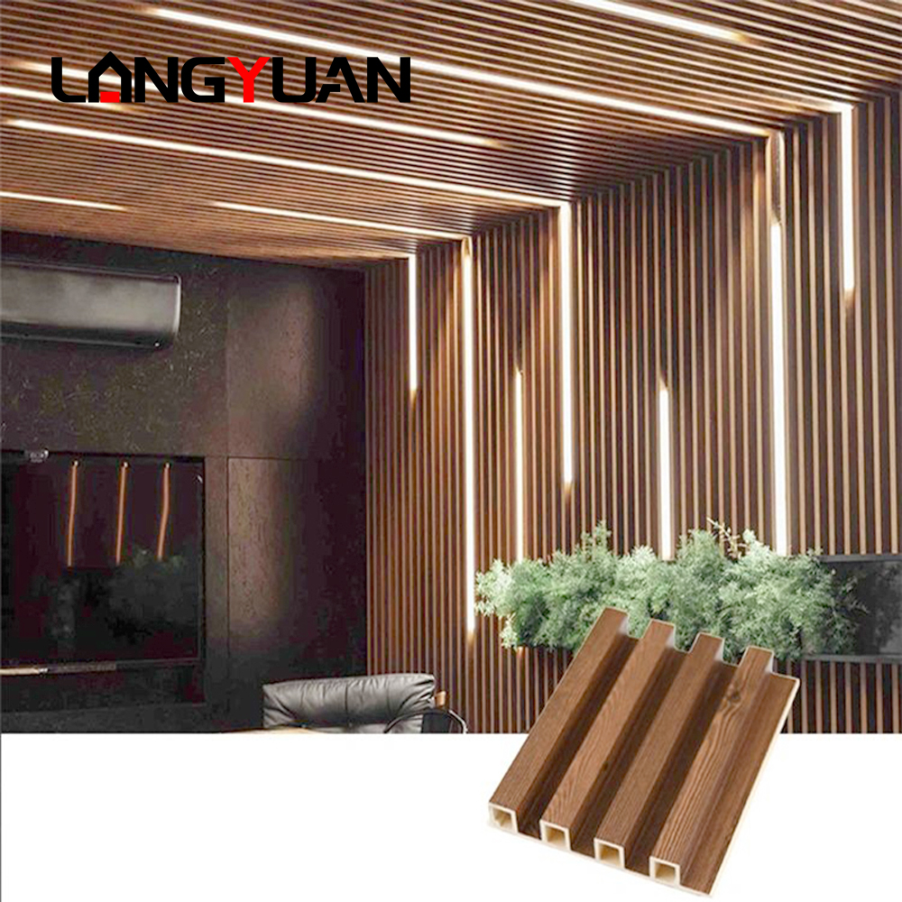 Indoor WPC Wall Panel Wood Plastic Composite Wall board Cladding Waterproof Soundproof & Fireproof for Gym Application Home Interior Decoration