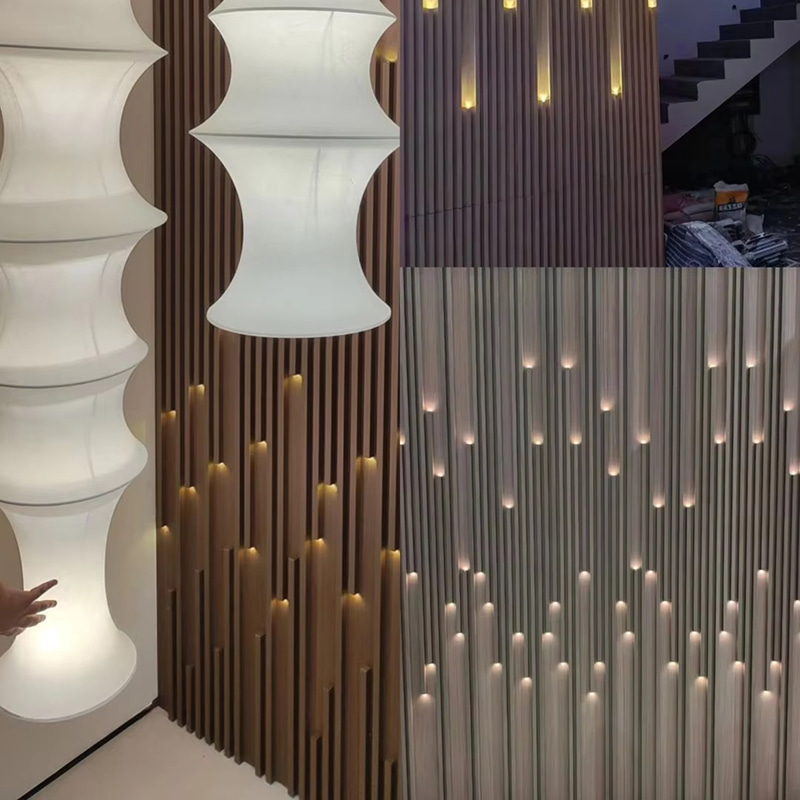 Modern Interior Luminous Grille Wall Panels Israel Starry Sky Design Waterproof WPC & Plastic for Outdoor & Household
