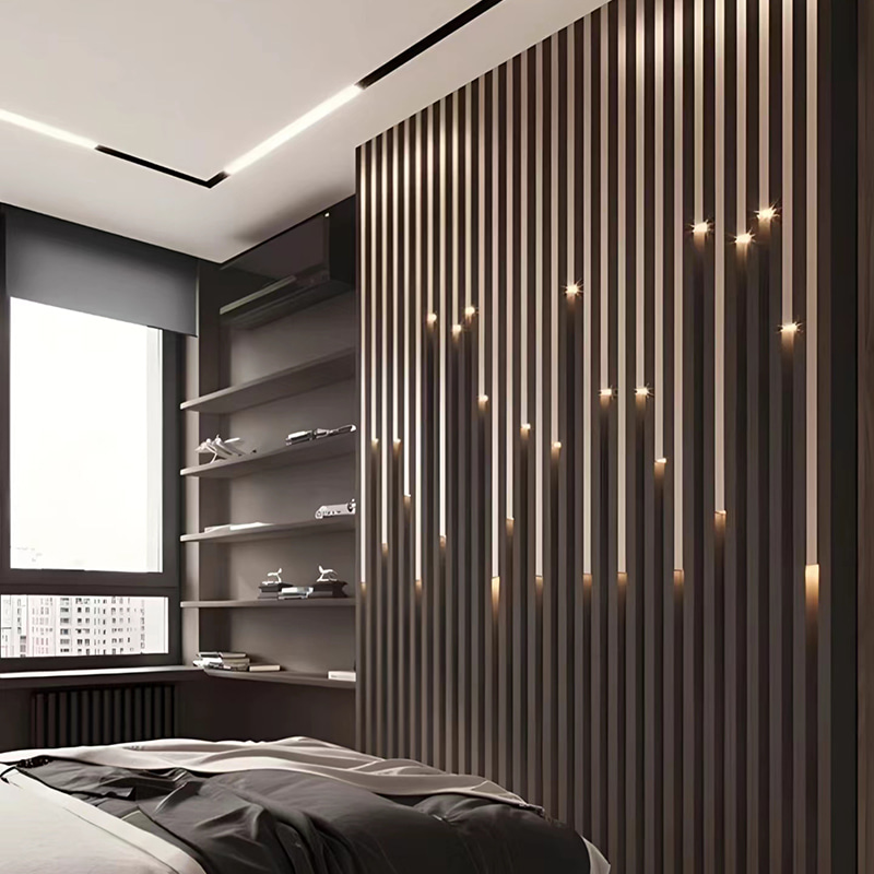 Modern Interior Luminous Grille Wall Panels Israel Starry Sky Design Waterproof WPC & Plastic for Outdoor & Household
