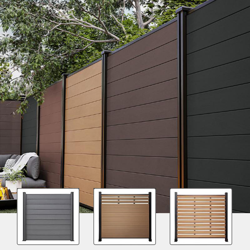 Co-extrusion Decorative Fence Screen Weather-resistant Wpc Composite Privacy Garden Fence Sun-proof Wear-resistant Anti-termite Easy To Install