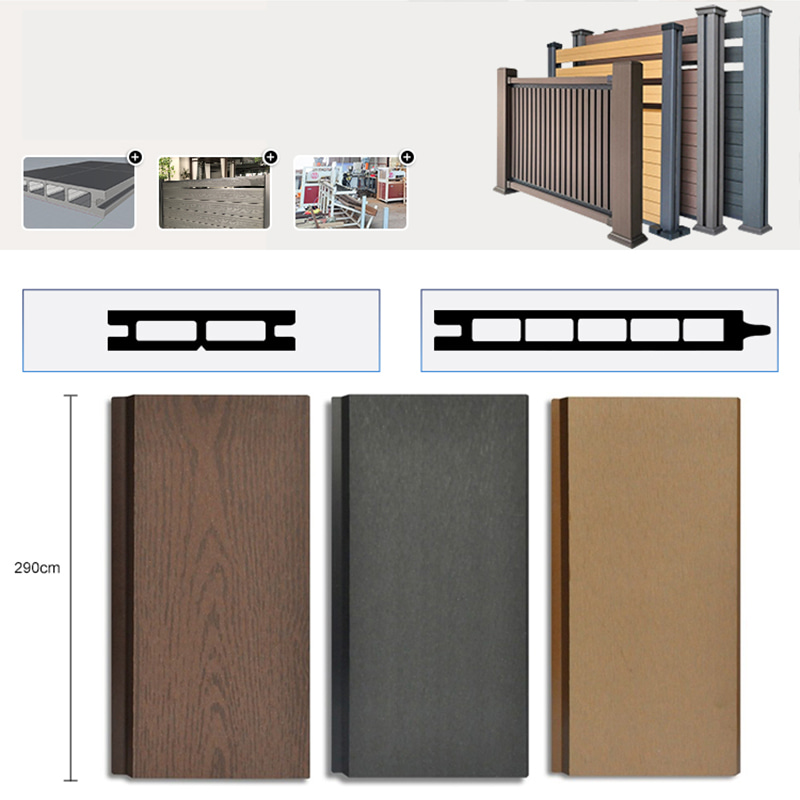 Co-extrusion Decorative Fence Screen Weather-resistant Wpc Composite Privacy Garden Fence Sun-proof Wear-resistant Anti-termite Easy To Install