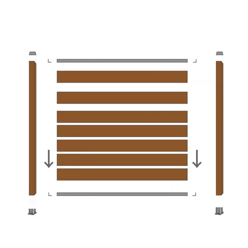 Co-extrusion Decorative Fence Screen Weather-resistant Wpc Composite Privacy Garden Fence Sun-proof Wear-resistant Anti-termite Easy To Install
