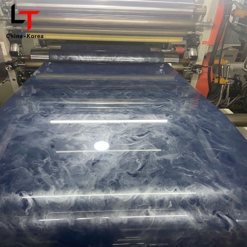 Metallic Marble Golden PVC Film Heat Transfer Decor Film Hot Stamping Roll for Vacuum Press Foil Manufacturer Gold Lamination
