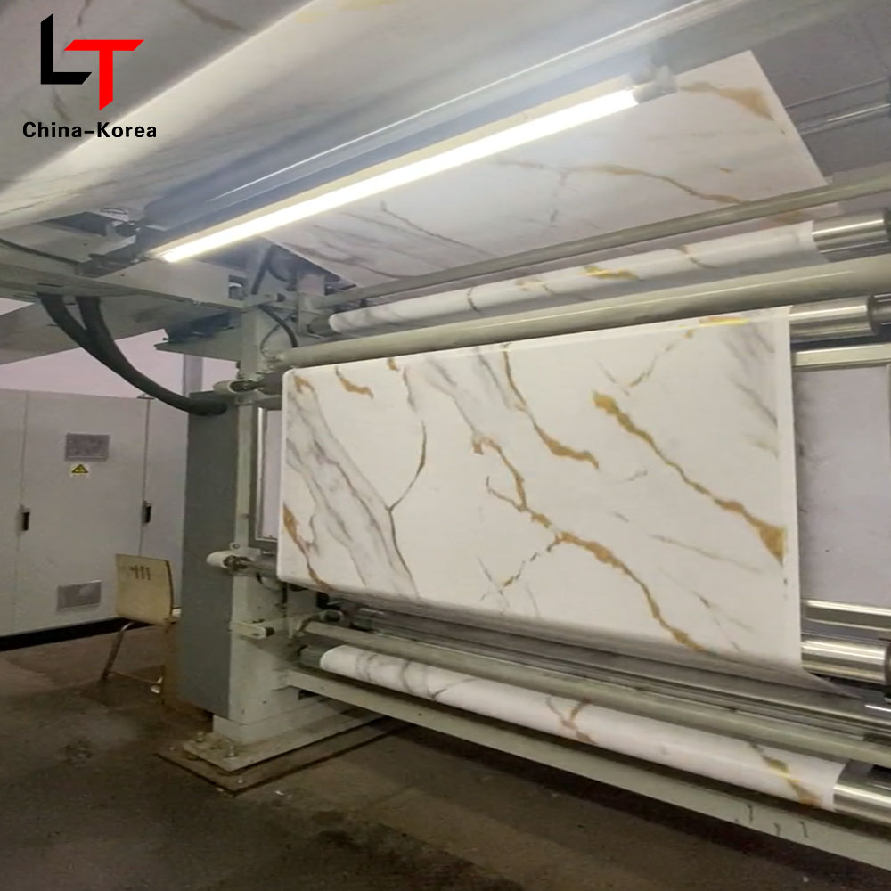 Metallic Marble Golden PVC Film Heat Transfer Decor Film Hot Stamping Roll for Vacuum Press Foil Manufacturer Gold Lamination
