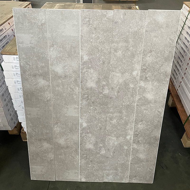 White and Black Marble Wooden Grain Rigid Core Interlock Click Lock Vinyl Plank Floor Piso PVC Interior Click Piso SPC Flooring