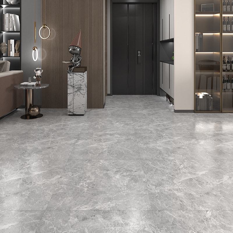 White and Black Marble Wooden Grain Rigid Core Interlock Click Lock Vinyl Plank Floor Piso PVC Interior Click Piso SPC Flooring