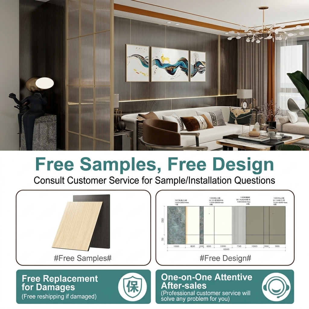 Free sample, free layout design and after-sales service overview for wall panels