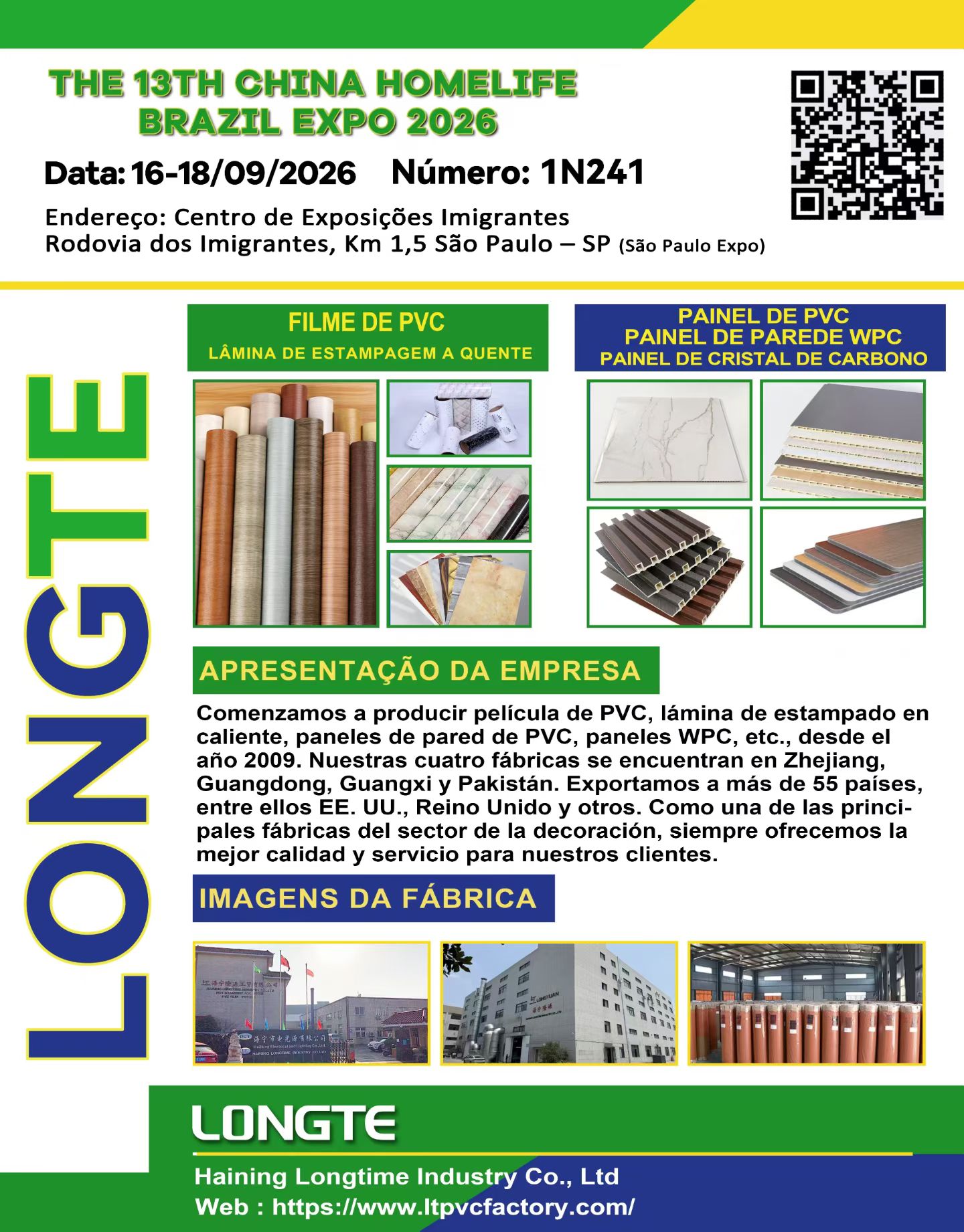 Haining Longtime Industry Co., Ltd. Shines at the 13th China Homelife Brazil Expo 2026