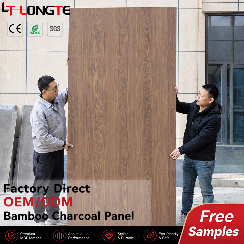 Russet Straight-Grain Bamboo Charcoal Wall Panels for Distributors and Fit-Out Contractors
